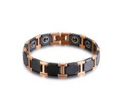 Браслет из вольфрама черно-золотистый WB8173