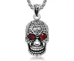 Кулон череп с цирконами K1693