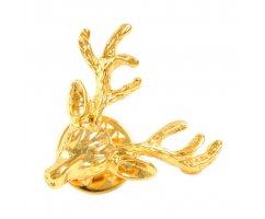 Значок Королевский Олень золотистый Z210