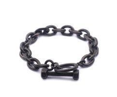 Браслет из стали матовый якорного плетения SB8252