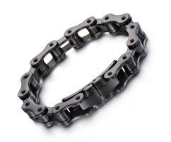 Браслет мотоцепь черная на бабочке SB8230