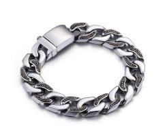 Браслет из стали с цирконами SB8246