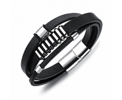 Браслет кожаный комбинированный QB8229 Браслет кожаный комбинированный QB8229