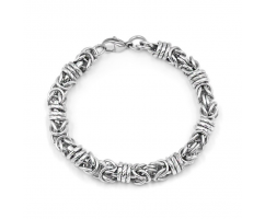 Браслет комбинированного плетения из стали SB8287