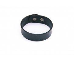 Браслет кожаный широкий черный QB111