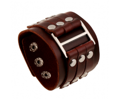 Хьюз широкий браслет из кожи QB203