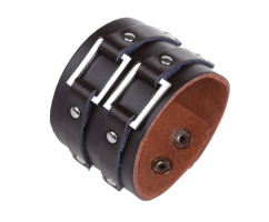 Хагар широкий браслет из кожи QB204