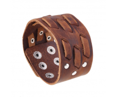 Стейли широкий браслет из кожи QB211