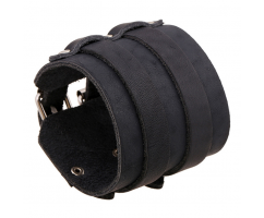 Стэнли широкий браслет из кожи QB212