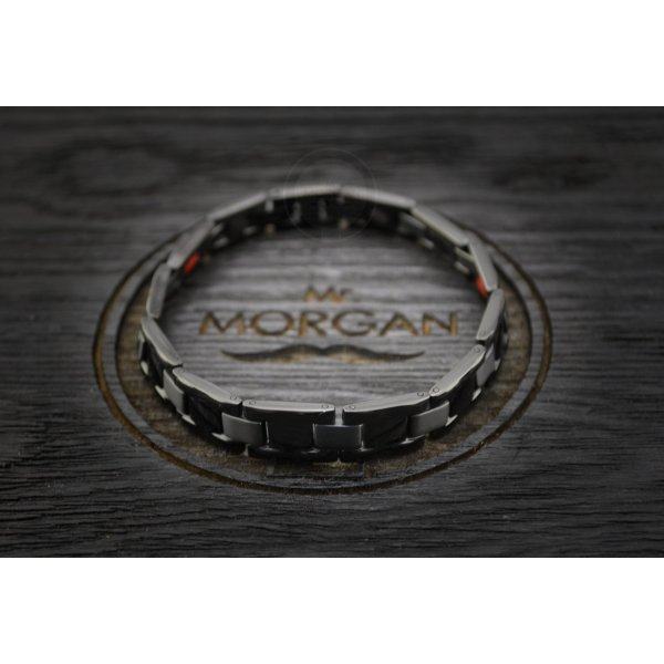 Браслет с магнитами из титана черный классический