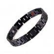 Браслет с магнитами из титана черный классический