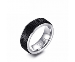 Кольцо из стали с карбоновым покрытием R148