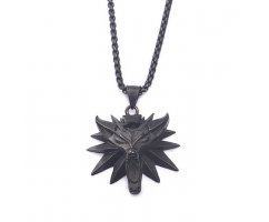Кулон черный из стали The Witcher K326