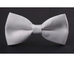 Бабочка однотонная белая BT394