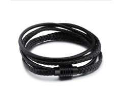 Браслет кожаный на несколько оборотов QB867
