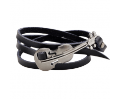 Браслет из кожи со скрипкой QB179