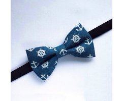 Бабочка с якорями синяя BC560