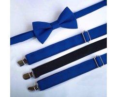 Набор бабочка и подтяжки голубой 19C