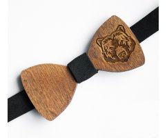 Бабочка деревянная Медведь BD23