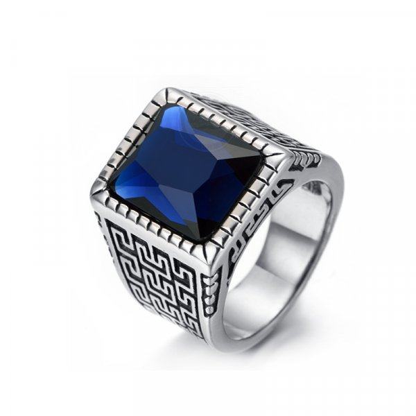 Перстень с синим камнем R1727