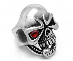 Печатка с черепом и камнем R126