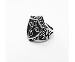 Печатка стальная с крестом R4605