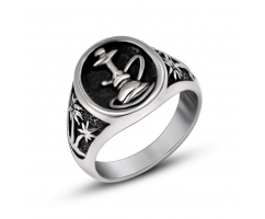 Мужская печатка в форме кальяна R2175