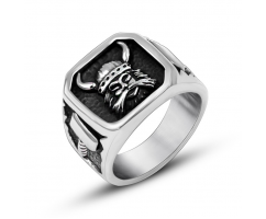 Мужская печатка из стали Викинг R4202