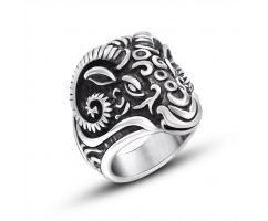 Мужская печатка в форме овна R4344