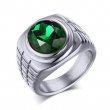 Перстень с зеленым камнем R127
