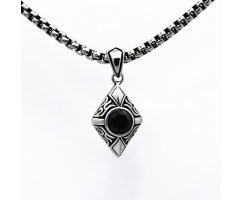 Кулон с вставкой из агата K244