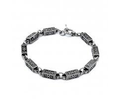 Браслет капсульного плетения с лилией SB299