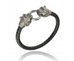 Браслет с головами тигров QB6880