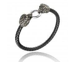 Браслет матовый с головами орлов QB6882