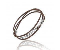 Шнурок из кожи на шею регулируемый C506