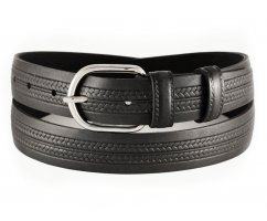 Мужской ремень из кожи с серой пряжкой RB2437