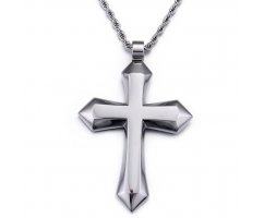 Крест массивный стальной K265