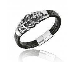 Браслет из кожи с крестом Frasco QB255