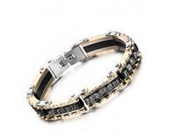 Браслет с меандром из стали SB8255