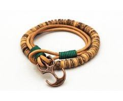 Браслет с якорем коричневый YB8088