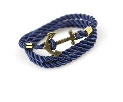 Браслет с якорем синий YBH2