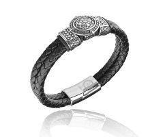 Браслет из кожи со вставкой QB248