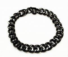 Черный браслет панцирного плетения SB1666