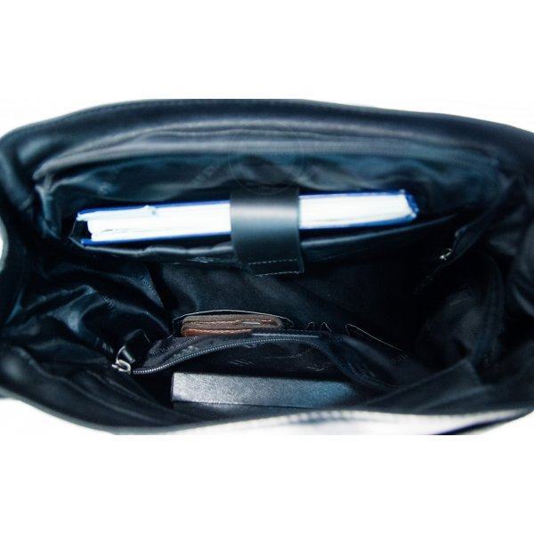 Рюкзак из натуральной кожи черный SM352