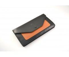 Клатч черно-коричневый Q098