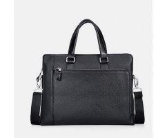 Портфель Mr MORGAN  из натуральной кожи черный SM3140