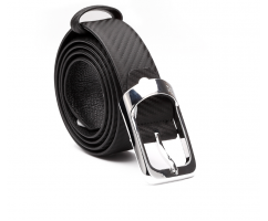 Брючный ремень мужской черный RB029