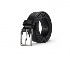 Брючный ремень узкий мужской черный RB2043