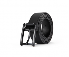 Брючный ремень узкий мужской черный RB2044