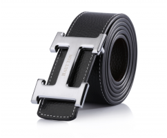 Брючный ремень мужской черный RB21